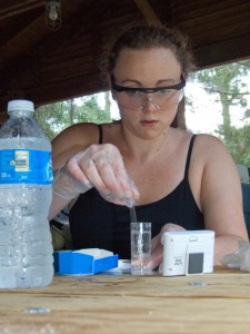 Amber Taylor analyzing ammonia